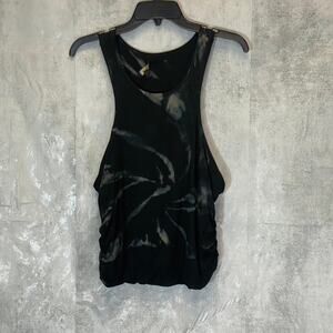 AFRM Women's Plus Size Noir Spring Spiral Ruskin Ribbed Side-Ruched Racerback